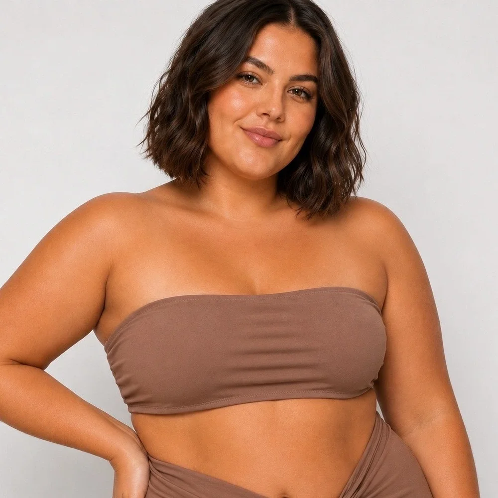 SKIMS Shaping Swim Bandeau‎ Top Sienna Womens 3X